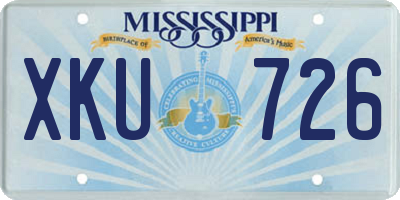 MS license plate XKU726