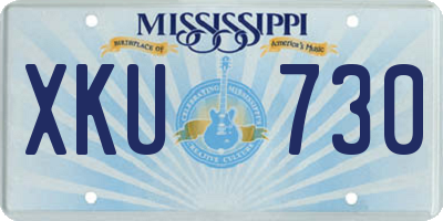 MS license plate XKU730