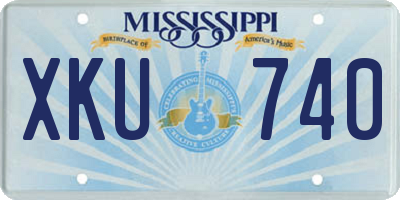 MS license plate XKU740