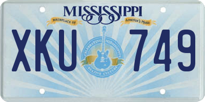 MS license plate XKU749