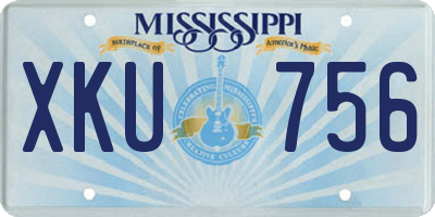MS license plate XKU756