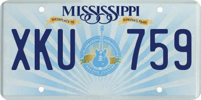 MS license plate XKU759