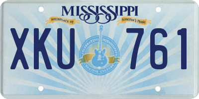 MS license plate XKU761
