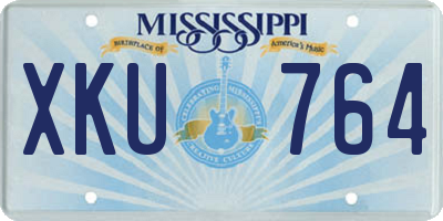MS license plate XKU764