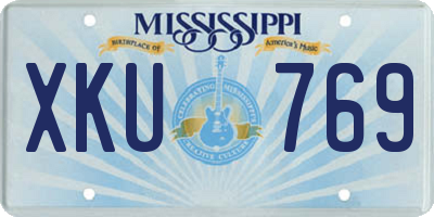 MS license plate XKU769