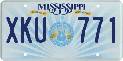 MS license plate XKU771