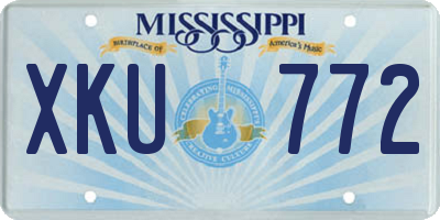 MS license plate XKU772