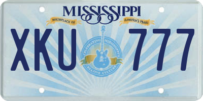 MS license plate XKU777
