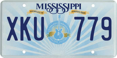 MS license plate XKU779