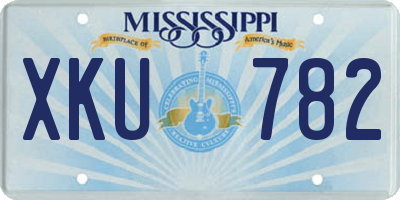 MS license plate XKU782