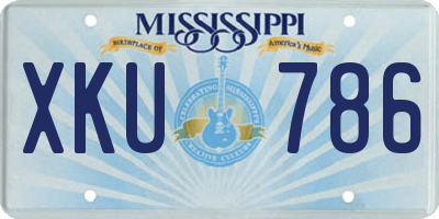 MS license plate XKU786