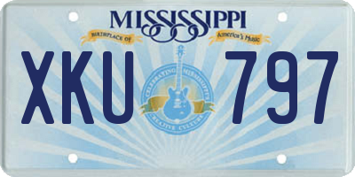 MS license plate XKU797