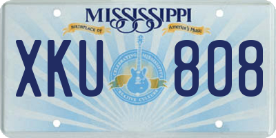 MS license plate XKU808