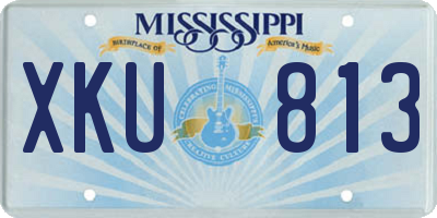MS license plate XKU813