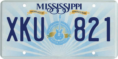 MS license plate XKU821