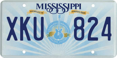 MS license plate XKU824