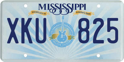 MS license plate XKU825