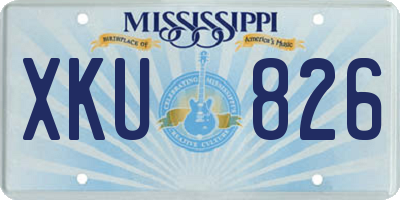 MS license plate XKU826