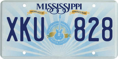 MS license plate XKU828