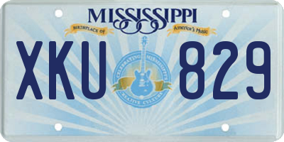 MS license plate XKU829