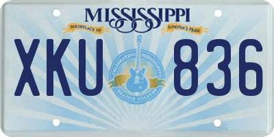 MS license plate XKU836