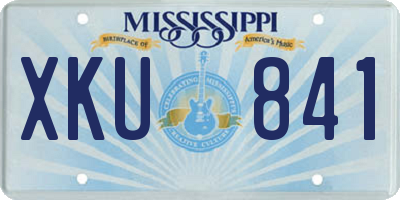 MS license plate XKU841