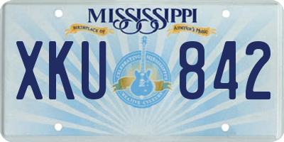 MS license plate XKU842