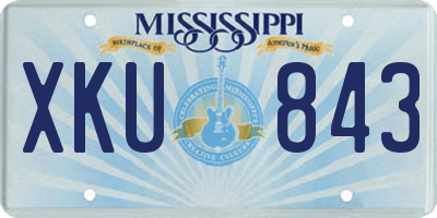MS license plate XKU843