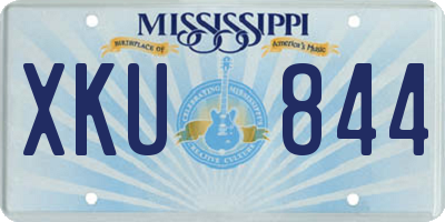 MS license plate XKU844