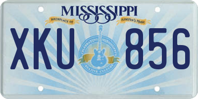 MS license plate XKU856