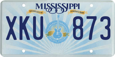 MS license plate XKU873