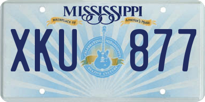 MS license plate XKU877
