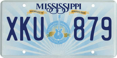 MS license plate XKU879