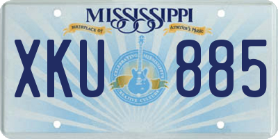 MS license plate XKU885