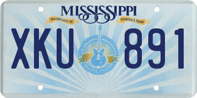 MS license plate XKU891