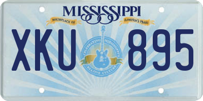MS license plate XKU895