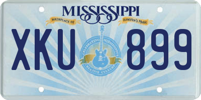 MS license plate XKU899