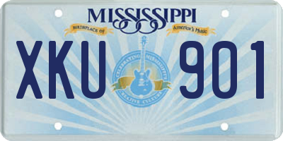 MS license plate XKU901