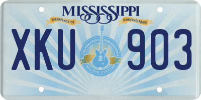 MS license plate XKU903