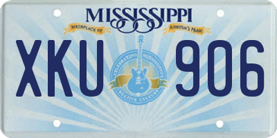 MS license plate XKU906