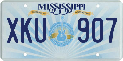 MS license plate XKU907