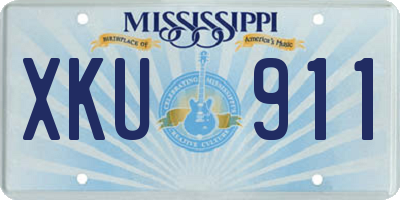 MS license plate XKU911