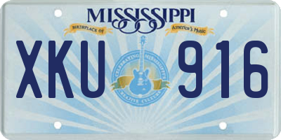 MS license plate XKU916