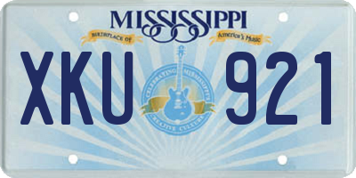 MS license plate XKU921