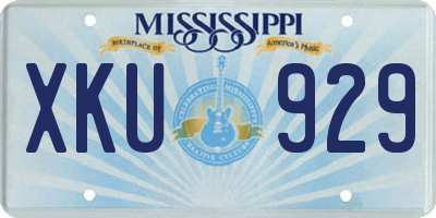 MS license plate XKU929