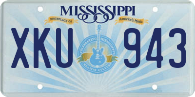 MS license plate XKU943