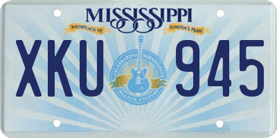 MS license plate XKU945