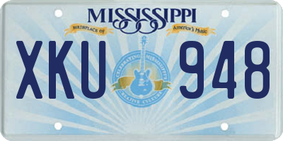MS license plate XKU948