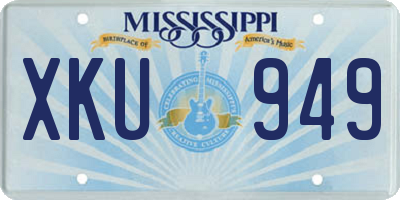 MS license plate XKU949