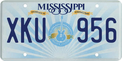 MS license plate XKU956